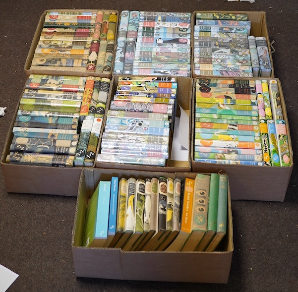 The New Naturalist series. 1-132, lacking 2, 9, 15, 20-21, 23-24, 41, 48, 54, 56, 64, 67, 69-71, 73-79, 82-85, 95 and 131, duplicates of numbers 6 and 111, (104).